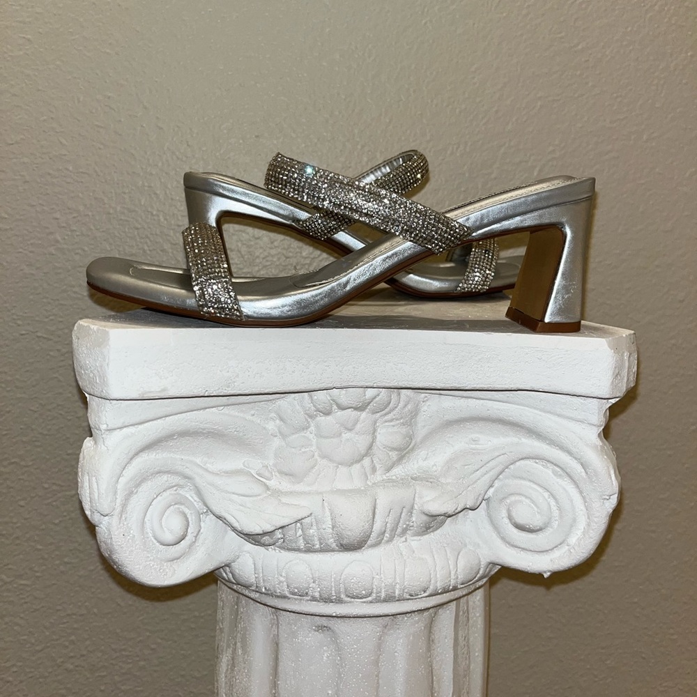 Silver bling sandals